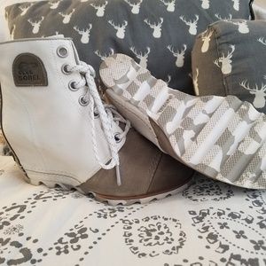 Sorel 1964 Premium Wedge Bootie in Sea Salt